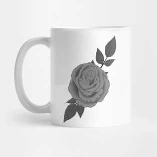 Rose Black and White Mug